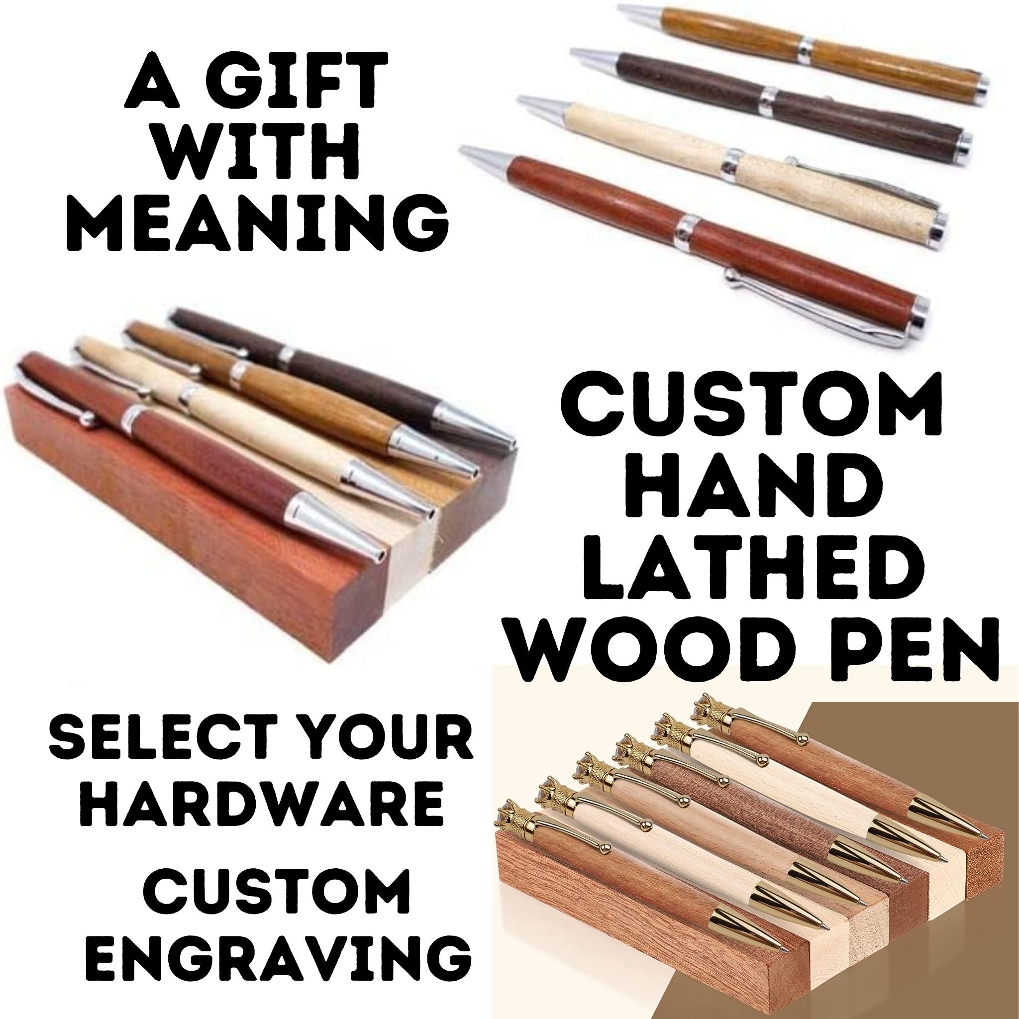 Wooden Pen- Single Piece w/One Wood (Walnut)- Handmade- Solid Wood, Wood  Pen Handmade, Exotic Wood Pens, Exquisite Wood Pen, Unique Pen